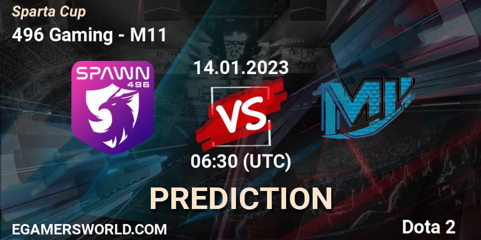 496 Gaming vs M11: Match Prediction. 14.01.23, Dota 2, Sparta Cup