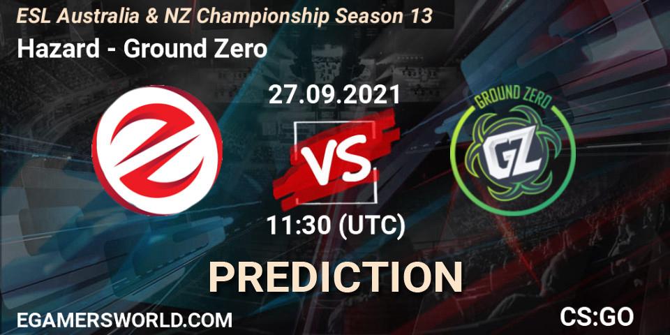 Hazard vs Ground Zero: Match Prediction. 27.09.21, CS2 (CS:GO), ESL Australia & NZ Championship Season 13