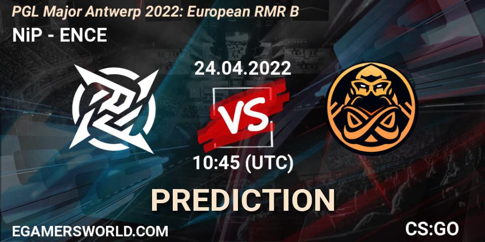 NiP vs ENCE: Match Prediction. 24.04.22, CS2 (CS:GO), PGL Major Antwerp 2022: European RMR B