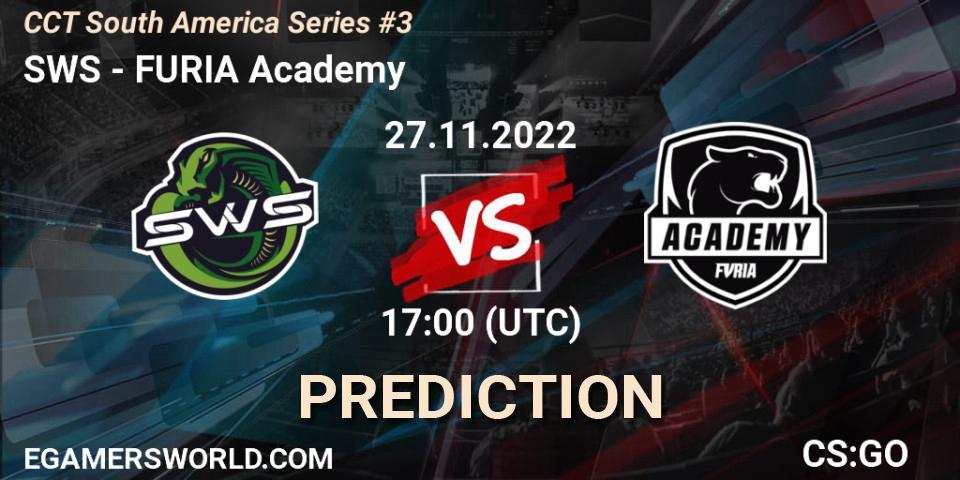 SWS vs FURIA Academy: Match Prediction. 27.11.2022 at 17:00, Counter-Strike (CS2), CCT South America Series #3