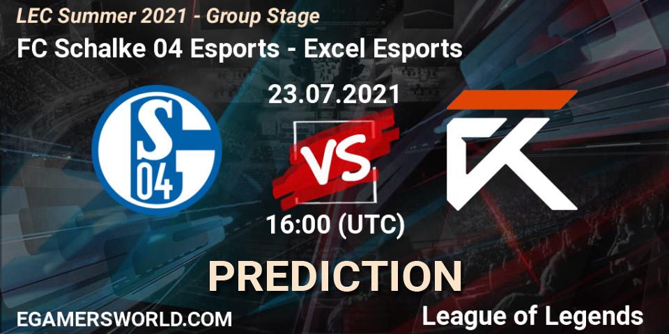 FC Schalke 04 Esports vs Excel Esports: Match Prediction. 13.06.2021 at 15:00, LoL, LEC Summer 2021 - Group Stage