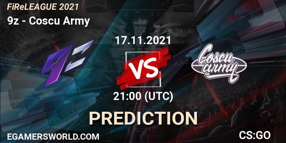 9z vs Coscu Army: Match Prediction. 17.11.2021 at 22:00, Counter-Strike (CS2), FiReLEAGUE 2021