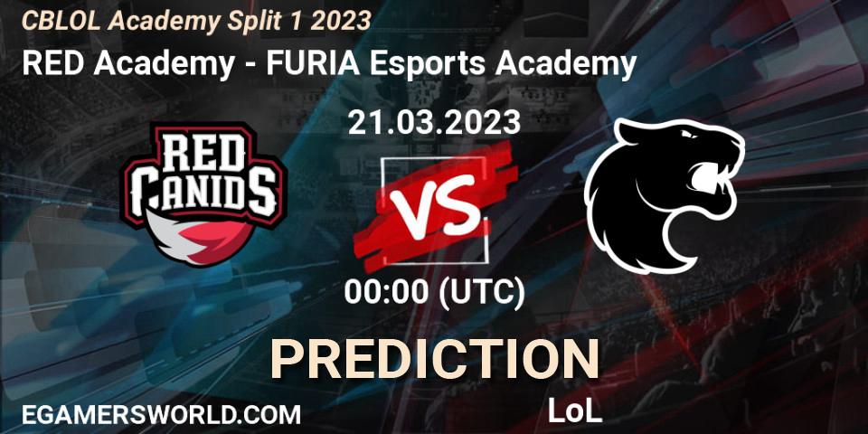 RED Academy vs FURIA Esports Academy: Match Prediction. 21.03.23, LoL, CBLOL Academy Split 1 2023