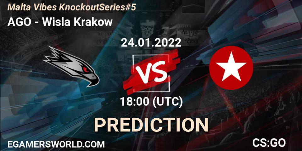 AGO vs Wisla Krakow: Match Prediction. 24.01.2022 at 18:00, Counter-Strike (CS2), Malta Vibes Knockout Series #5