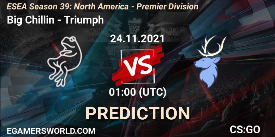 Big Chillin vs Triumph: Match Prediction. 04.12.21, CS2 (CS:GO), ESEA Season 39: North America - Premier Division