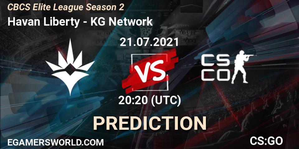 Havan Liberty vs KG Network: Match Prediction. 21.07.2021 at 20:20, Counter-Strike (CS2), CBCS Elite League Season 2