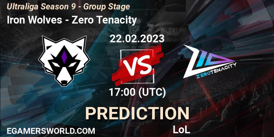 Iron Wolves vs Zero Tenacity: Match Prediction. 27.02.23, LoL, Ultraliga Season 9 - Group Stage