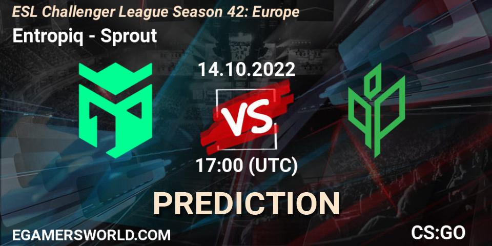 Entropiq vs Sprout: Match Prediction. 14.10.22, CS2 (CS:GO), ESL Challenger League Season 42: Europe