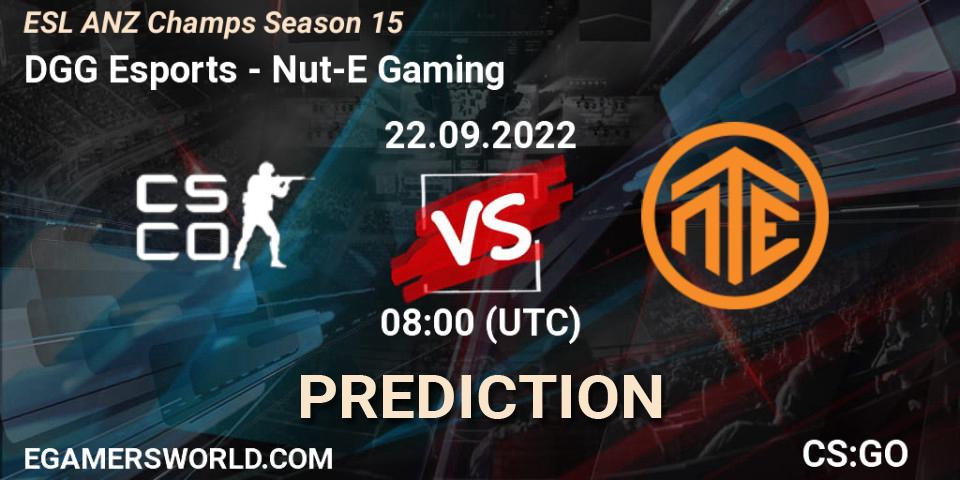 DGG Esports vs Nut-E Gaming: Match Prediction. 22.09.22, CS2 (CS:GO), ESL ANZ Champs Season 15