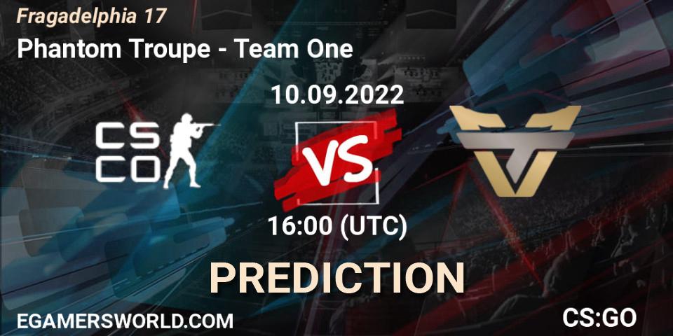Phantom Troupe vs Team One: Match Prediction. 10.09.22, CS2 (CS:GO), Fragadelphia 17