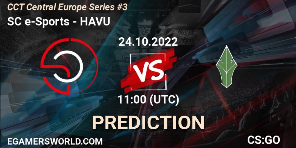 SC e-Sports vs HAVU: Match Prediction. 24.10.2022 at 11:30, Counter-Strike (CS2), CCT Central Europe Series #3