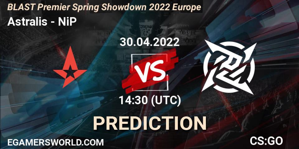 Astralis vs NiP: Match Prediction. 30.04.22, CS2 (CS:GO), BLAST Premier Spring Showdown 2022 Europe