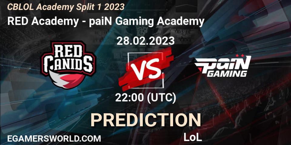 RED Academy vs paiN Gaming Academy: Match Prediction. 28.02.23, LoL, CBLOL Academy Split 1 2023