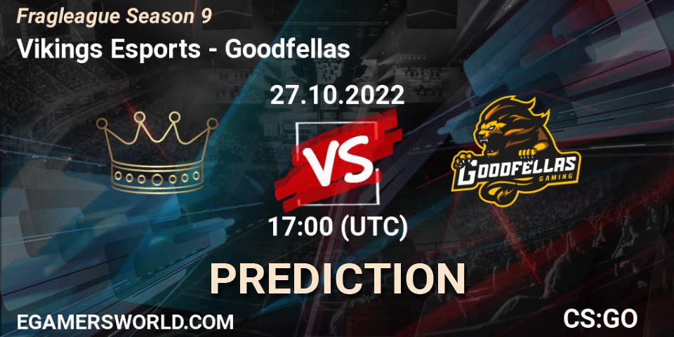 Vikings Esports vs Goodfellas: Match Prediction. 27.10.22, CS2 (CS:GO), Fragleague Season 9