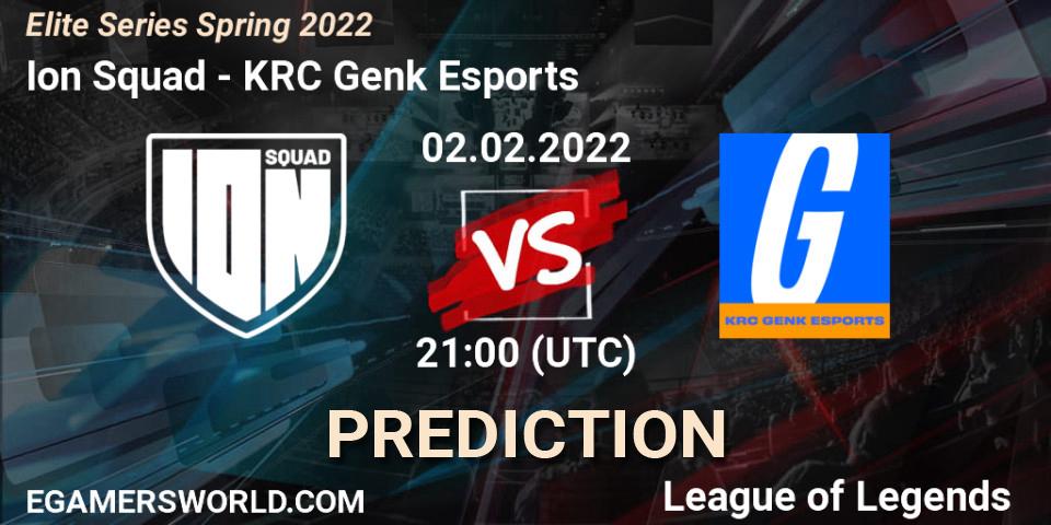 Ion Squad vs KRC Genk Esports: Match Prediction. 02.02.2022 at 21:00, LoL, Elite Series Spring 2022