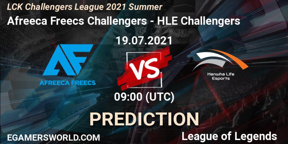 Afreeca Freecs Challengers vs HLE Challengers: Match Prediction. 19.07.2021 at 09:00, LoL, LCK Challengers League 2021 Summer