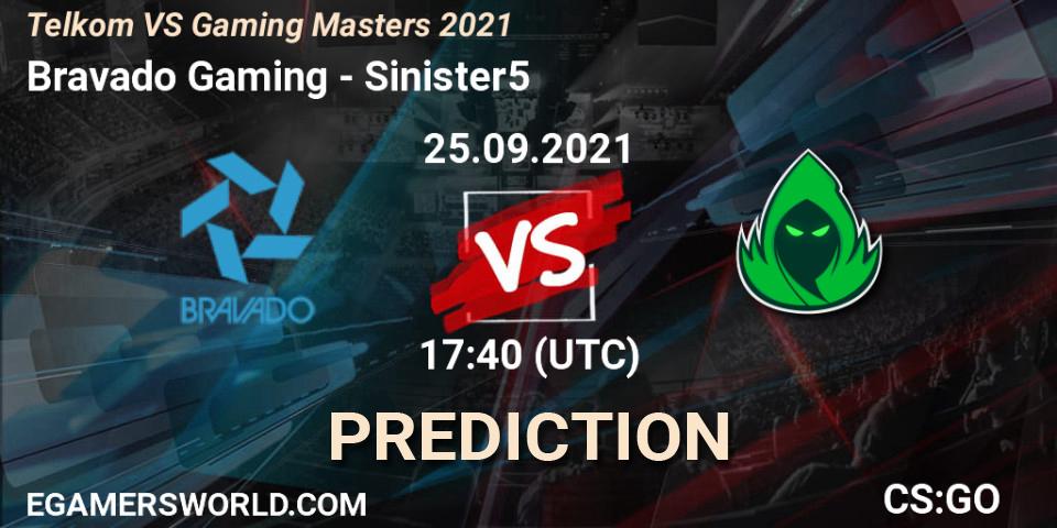 Bravado Gaming vs Sinister5: Match Prediction. 25.09.21, CS2 (CS:GO), Telkom VS Gaming Masters 2021