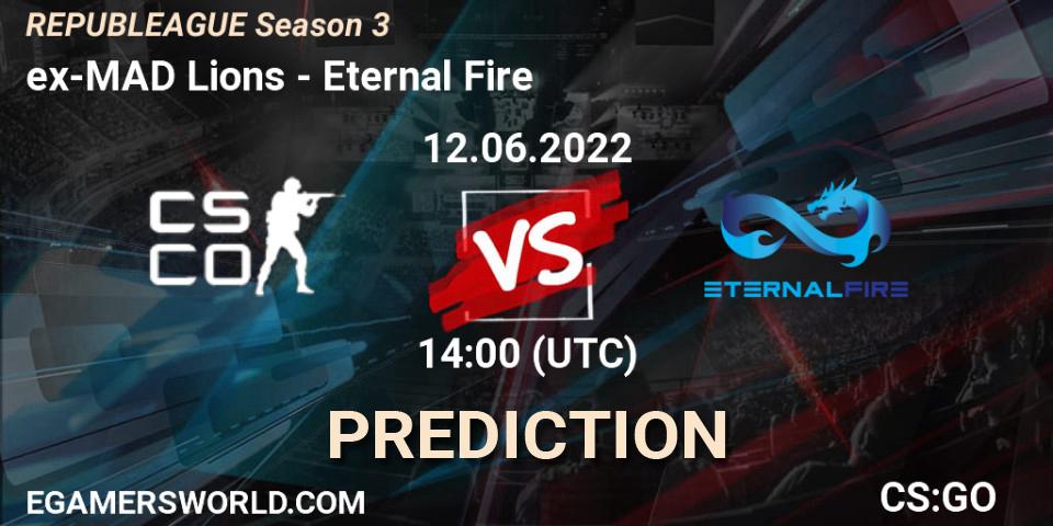 ex-MAD Lions vs Eternal Fire: Match Prediction. 12.06.2022 at 14:00, Counter-Strike (CS2), REPUBLEAGUE Season 3