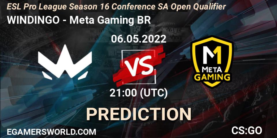 WINDINGO vs Meta Gaming BR: Match Prediction. 06.05.2022 at 21:00, Counter-Strike (CS2), ESL Pro League Season 16 Conference SA Open Qualifier