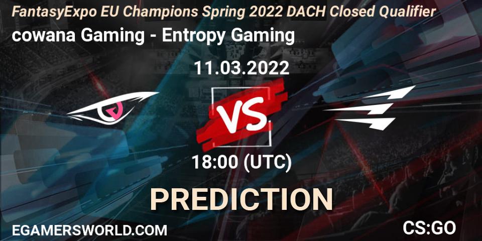 cowana Gaming vs Entropy Gaming: Match Prediction. 11.03.22, CS2 (CS:GO), FantasyExpo EU Champions Spring 2022 DACH Closed Qualifier