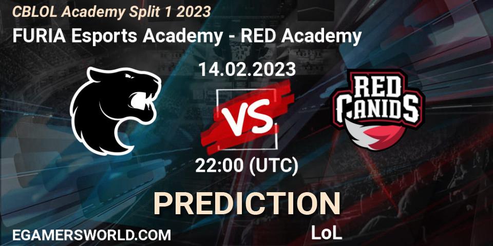 FURIA Esports Academy vs RED Academy: Match Prediction. 14.02.23, LoL, CBLOL Academy Split 1 2023