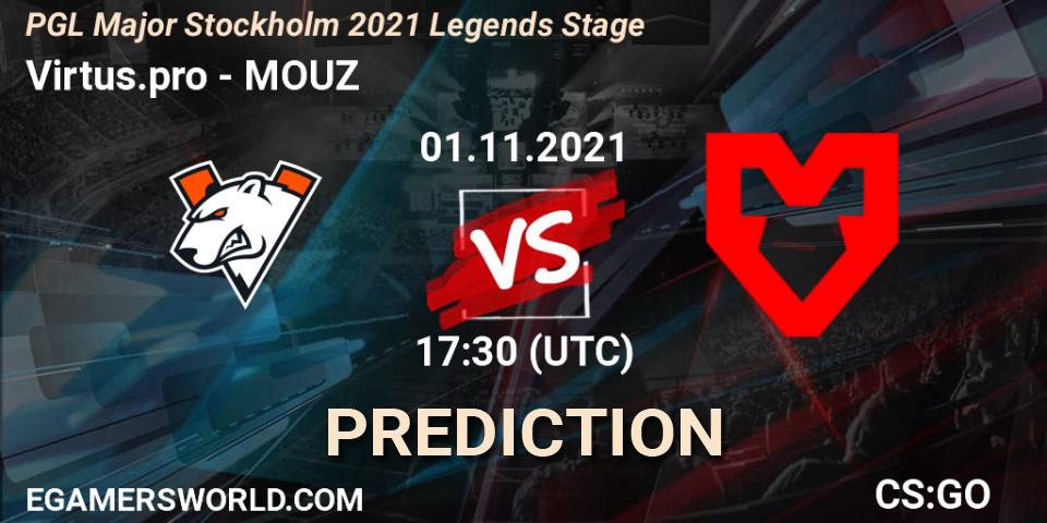 Virtus.pro vs MOUZ: Match Prediction. 01.11.21, CS2 (CS:GO), PGL Major Stockholm 2021 Legends Stage