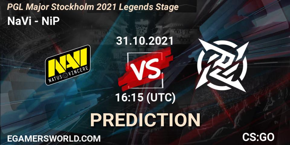 NaVi vs NiP: Match Prediction. 31.10.2021 at 15:30, Counter-Strike (CS2), PGL Major Stockholm 2021 Legends Stage