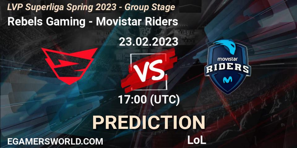 Rebels Gaming vs Movistar Riders: Match Prediction. 23.02.23, LoL, LVP Superliga Spring 2023 - Group Stage