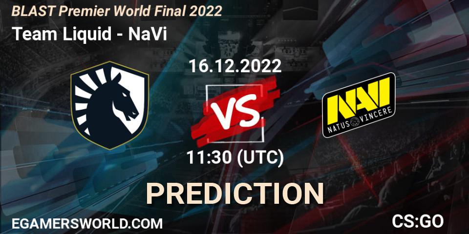 Team Liquid vs NaVi: Match Prediction. 16.12.22, CS2 (CS:GO), BLAST Premier World Final 2022