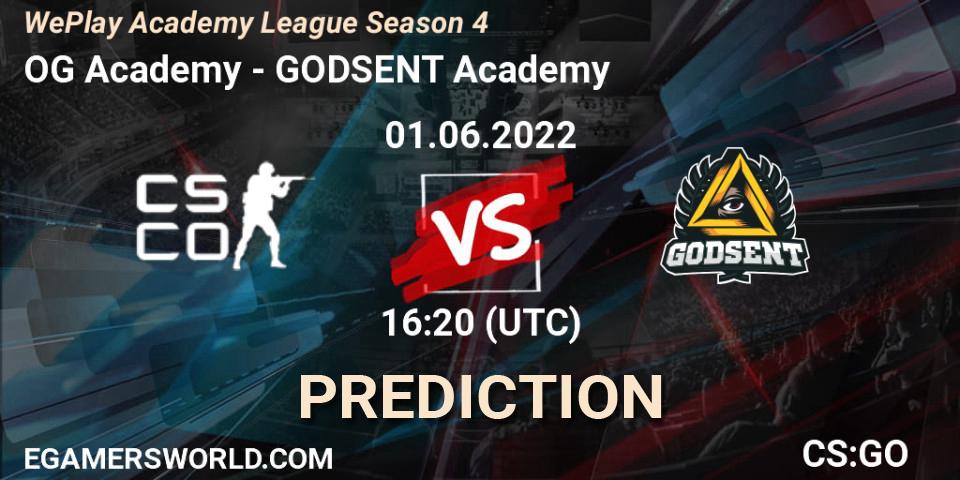 OG Academy vs GODSENT Academy: Match Prediction. 01.06.2022 at 16:40, Counter-Strike (CS2), WePlay Academy League Season 4