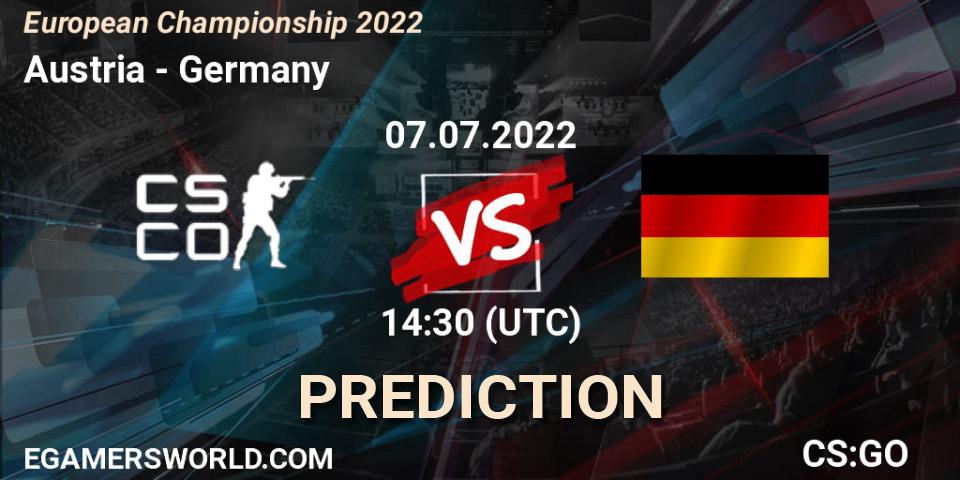 Austria vs Germany: Match Prediction. 07.07.2022 at 14:30, Counter-Strike (CS2), European Championship 2022