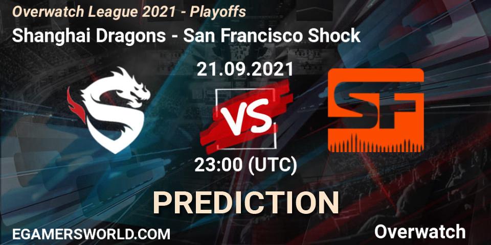 Shanghai Dragons vs San Francisco Shock: Match Prediction. 22.09.2021 at 02:00, Overwatch, Overwatch League 2021 - Playoffs