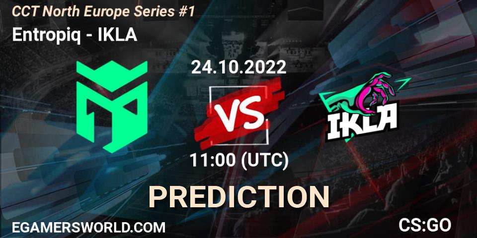Entropiq vs IKLA: Match Prediction. 24.10.2022 at 11:30, Counter-Strike (CS2), CCT North Europe Series #1