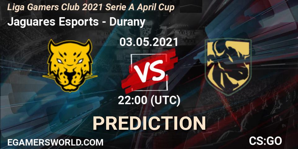 Jaguares Esports vs Durany: Match Prediction. 03.05.2021 at 22:00, Counter-Strike (CS2), Liga Gamers Club 2021 Serie A April Cup