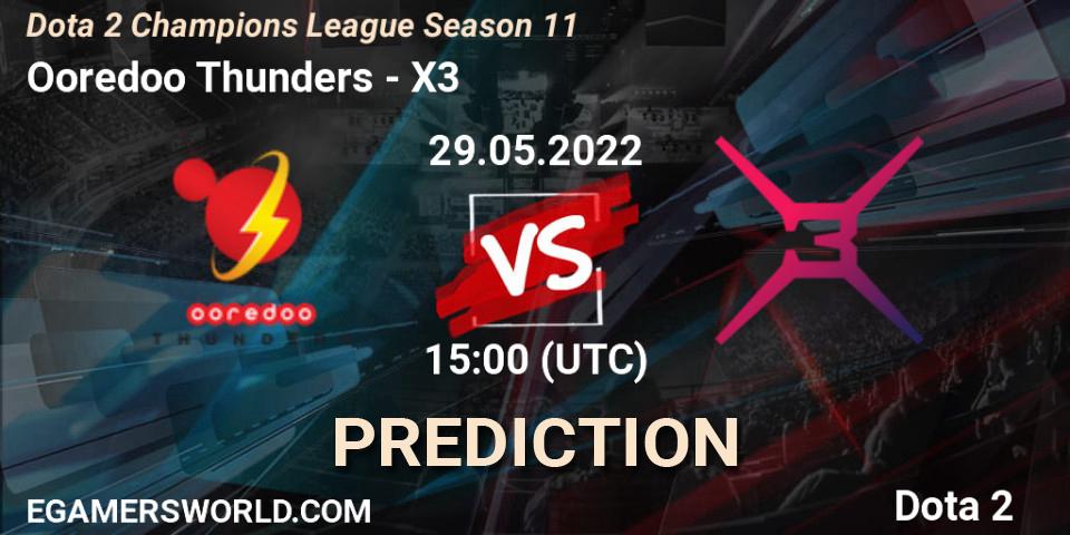 Ooredoo Thunders vs X3: Match Prediction. 29.05.22, Dota 2, Dota 2 Champions League Season 11