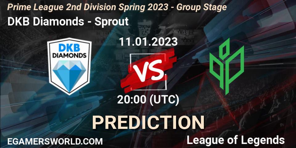 DKB Diamonds vs Sprout: Match Prediction. 11.01.2023 at 20:00, LoL, Prime League 2nd Division Spring 2023 - Group Stage