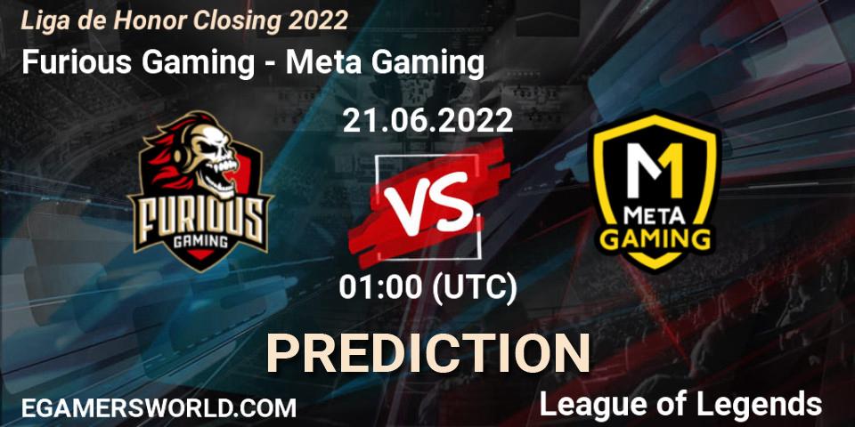 Furious Gaming vs Meta Gaming: Match Prediction. 21.06.22, LoL, Liga de Honor Closing 2022
