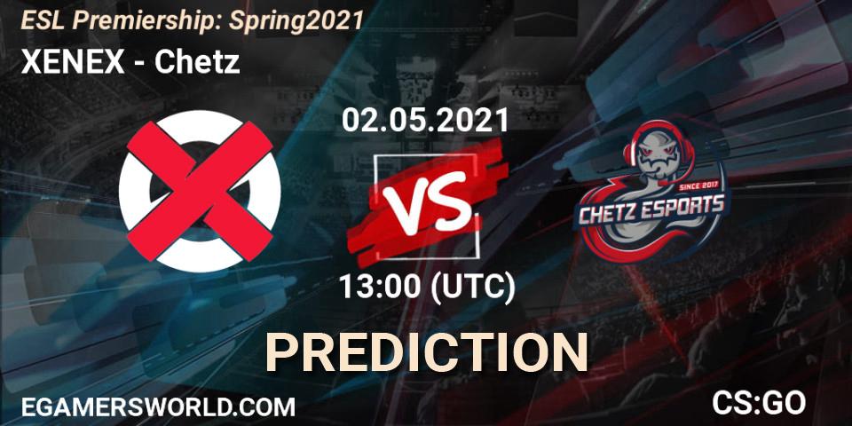 XENEX vs Chetz: Match Prediction. 02.05.2021 at 13:00, Counter-Strike (CS2), ESL Premiership: Spring 2021
