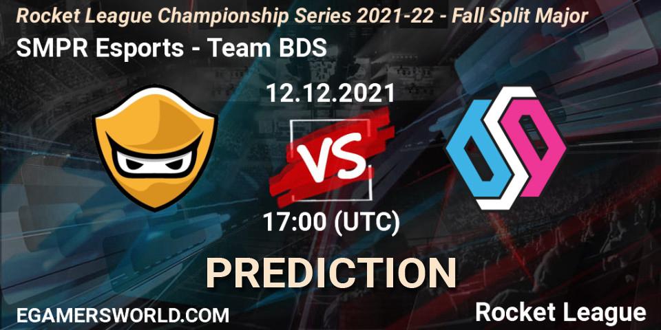 SMPR Esports vs Team BDS: Match Prediction. 12.12.2021 at 16:00, Rocket League, RLCS 2021-22 - Fall Split Major