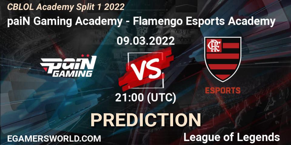paiN Gaming Academy vs Flamengo Esports Academy: Match Prediction. 09.03.2022 at 21:00, LoL, CBLOL Academy Split 1 2022