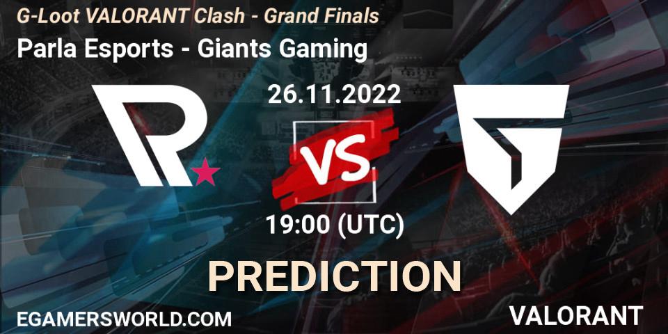Parla Esports vs Giants Gaming: Match Prediction. 26.11.22, VALORANT, G-Loot VALORANT Clash - Grand Finals