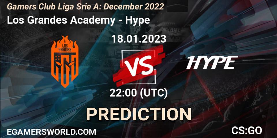 Los Grandes Academy vs Hype: Match Prediction. 18.01.2023 at 22:00, Counter-Strike (CS2), Gamers Club Liga Série A: December 2022