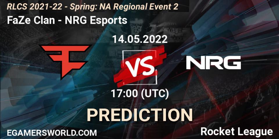 FaZe Clan vs NRG Esports: Match Prediction. 14.05.22, Rocket League, RLCS 2021-22 - Spring: NA Regional Event 2