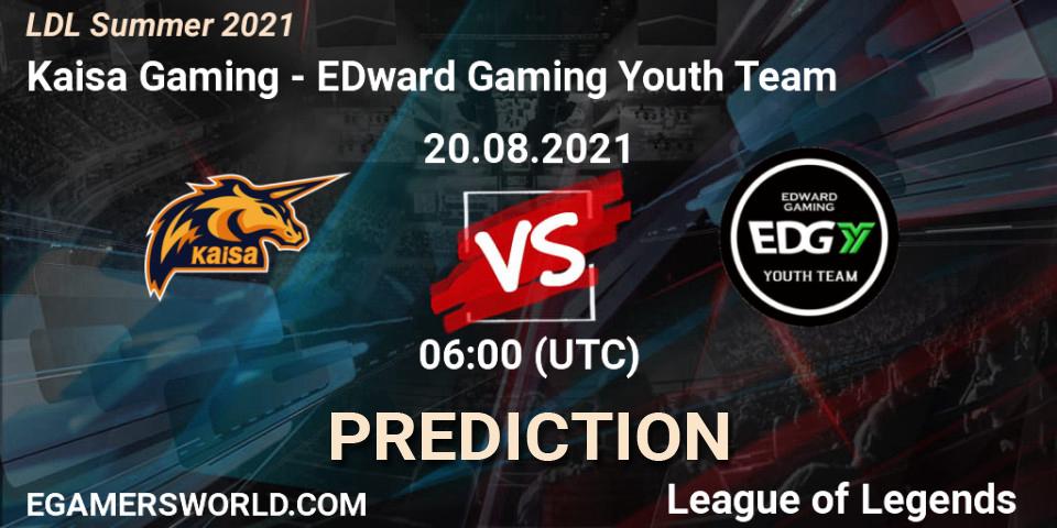 Kaisa Gaming vs EDward Gaming Youth Team: Match Prediction. 20.08.2021 at 06:00, LoL, LDL Summer 2021