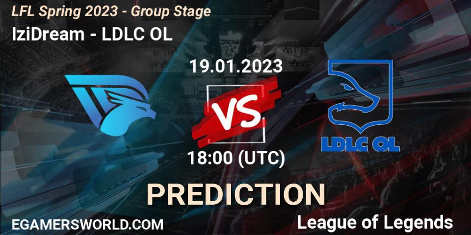 IziDream vs LDLC OL: Match Prediction. 19.01.2023 at 18:00, LoL, LFL Spring 2023 - Group Stage