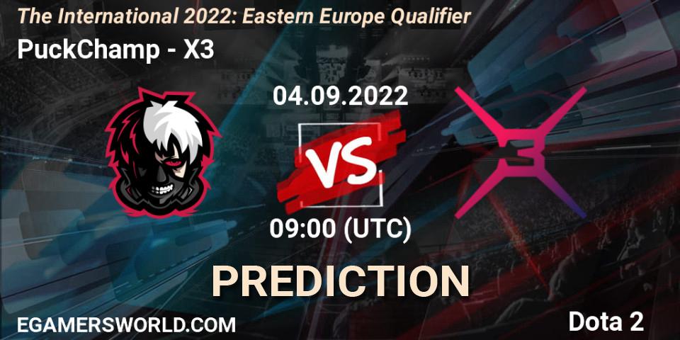 PuckChamp vs X3: Match Prediction. 04.09.22, Dota 2, The International 2022: Eastern Europe Qualifier