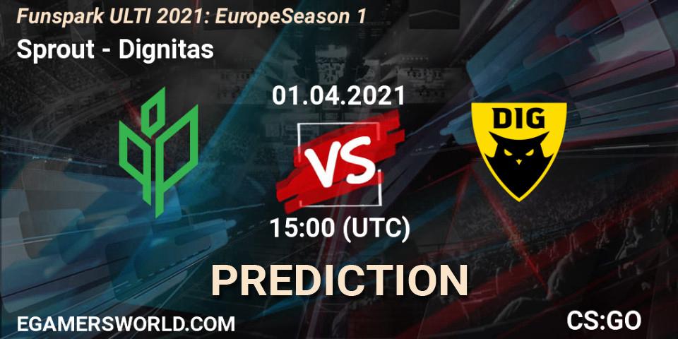 Sprout vs Dignitas: Match Prediction. 01.04.2021 at 15:00, Counter-Strike (CS2), Funspark ULTI 2021: Europe Season 1