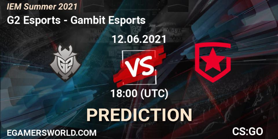 G2 Esports vs Gambit Esports: Match Prediction. 12.06.2021 at 18:40, Counter-Strike (CS2), IEM Summer 2021
