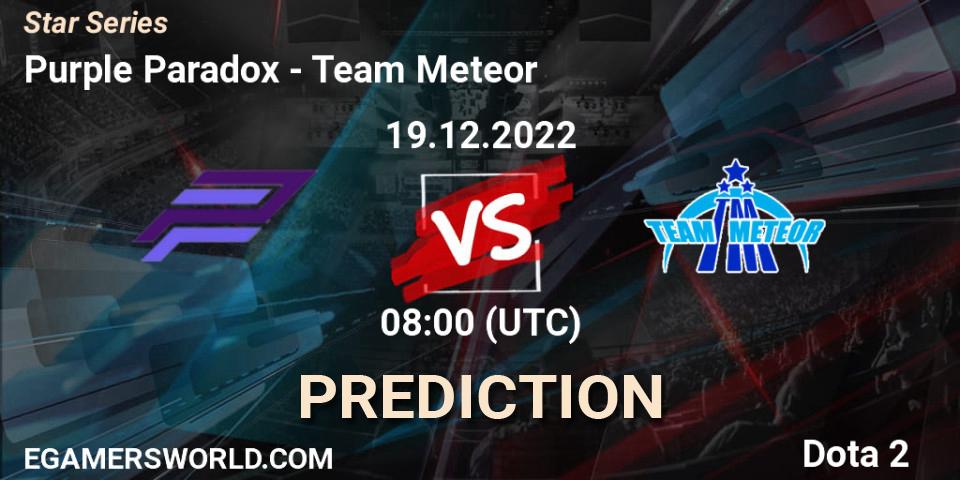 Purple Paradox vs Team Meteor: Match Prediction. 17.12.22, Dota 2, Star Series