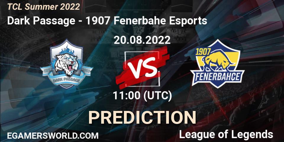 Dark Passage vs 1907 Fenerbahçe Esports: Match Prediction. 20.08.22, LoL, TCL Summer 2022